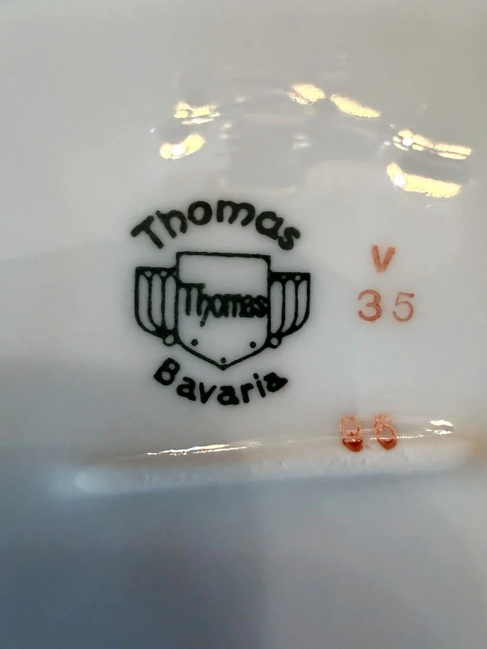 Vintage Thomas Bavaria Lakewood Oval Serving Bowl Pink Roses Gold Handles 11.75